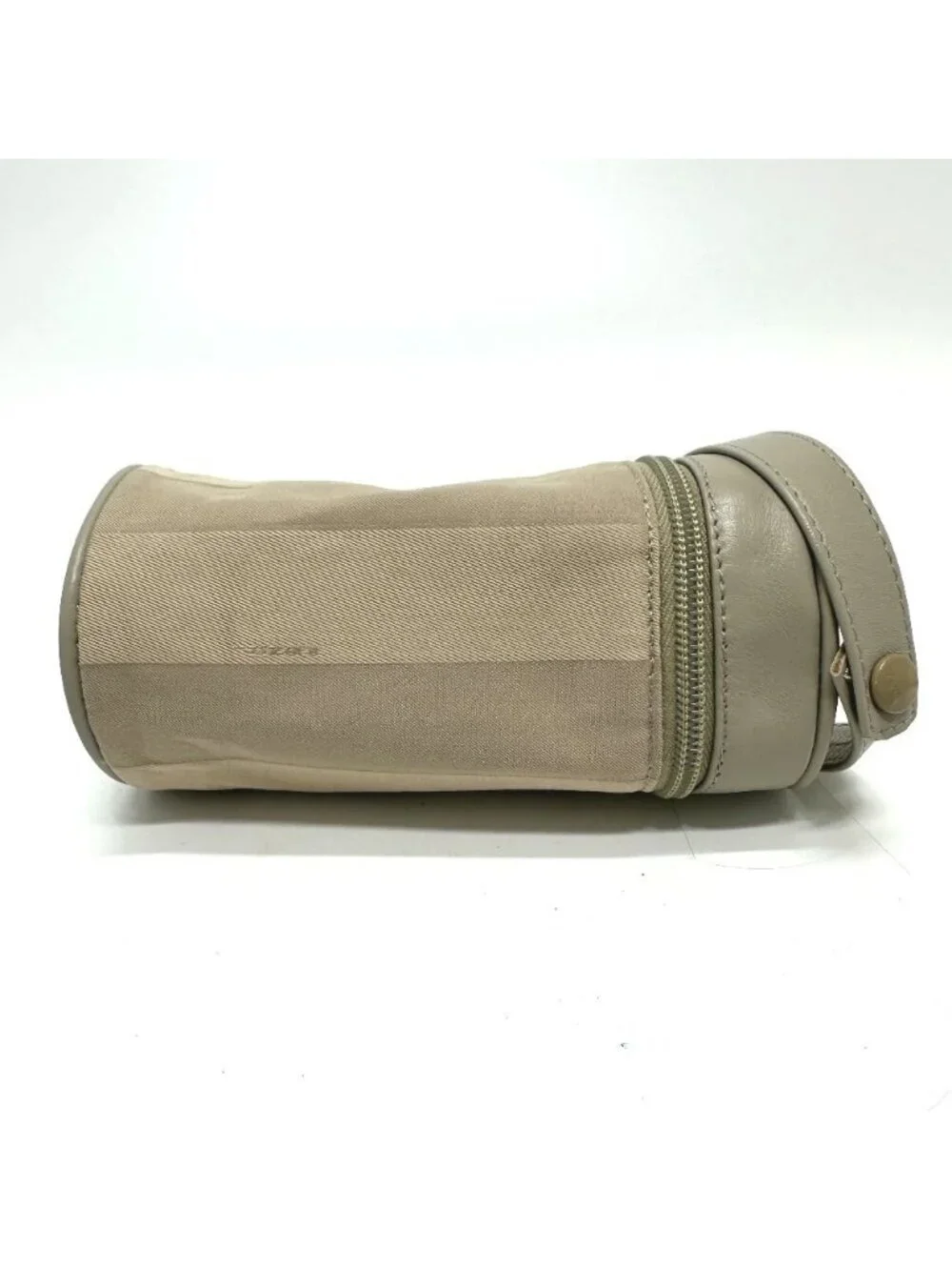 Fendi Bottle Holder Striped Pecan Cotton Beige
